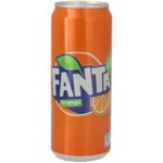 Fanta Soft Drinks Orange Sleek Can 33cl